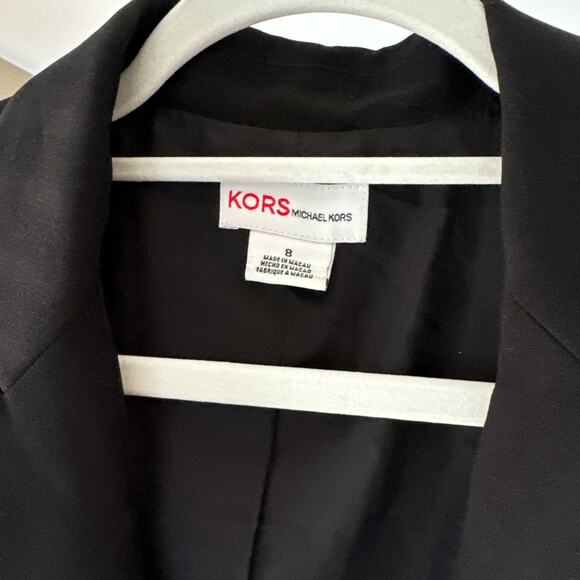 KORS Michael Kors Women's Two Button Front Casual Sport Coat Black Blazer | 8 - Picture 7 of 8